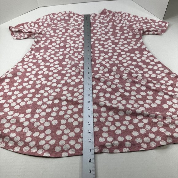 LuLaRoe Women's Size XS Short Sleeve Top Polka Dot Brown White Preowned - Picture 12 of 12